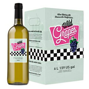 Wild Grapes v~A DIY C쐬Lbg - C^Ãsm O[W - ő 30 x 750mL {gA6 K̃C쐬 Wild Grapes Premium DIY Wine Making Kits - Italian Pinot Grigio - Makes Up to 30 x 750mL Bottles, 6