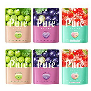 カンロ ピュアグミ フルーツ味 2.0oz 6個詰め合わせ Japanese Kanro Pure Gu-mmy Candies:Fruit-flavored 2.0oz 6pcs Assortment