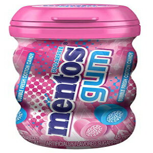 メントスガム ビッグボトル カーヴィー バブルフレッシュわたあめ (2個入) Mentos Gum Big Bottle Curvy, Bubble Fresh Cotton Candy (Pack of 2)
