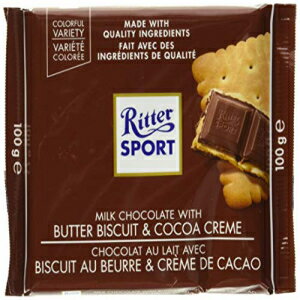 楽天GlomarketRitter Sport, バタービスケット入りミルクチョコレート、3.5オンス Ritter Sport, Milk Chocolate with Butter Biscuit, 3.5 oz
