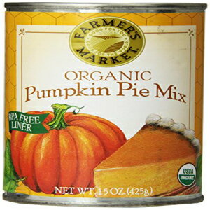 Farmer 039 s Market Foods, オーガニック缶詰パンプキンパイミックス 15オンス Farmer 039 s Market Foods, Organic Canned Pumpkin Pie Mix, 15 oz