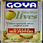 ゴーヤのオリーブの詰め物、刻んだ唐辛子、5.25 オンス (6 個パック) Goya Stuffed Olives Minced Hot Peppers 5.25 Oz (Pack of 6)