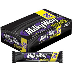 MILKY WAY ミッドナイト ダーク チョコレート シェアリング サイズ キャンディー バー 2.83 オンス バー 24 個ボックス MILKY WAY Midnight Dark Chocolate Sharing Size Candy Bars 2.83-Ounce Bar 24-Count Box