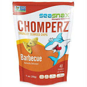 SeaSnax, Chomperz カリカリ海藻チップス バーベキュー 1オンス(3個パック) SeaSnax, Chomperz, Crunchy Seaweed Chips, Barbecue, 1 oz(Pack of 3)