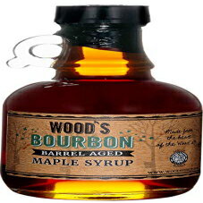 WOODS VERMONTバーボンバレル熟成メープルシロップ、8.45 OZ WOODS VERMONT Bourbon Barrel Aged Maple Syrup, 8.45 OZ