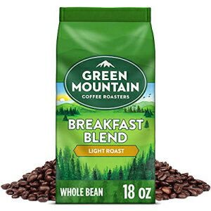 ꡼ޥƥ󥳡ҡ ֥åեȥ֥ɡƦҡ饤ȥȡ 18 Green Mountain Coffee Roasters Breakfast Blend, Whole Bean Coffee, Light Roast, Bagged 18 oz