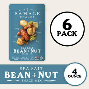 Sahale Snacks シーソルトビーン＆ナッツスナックミックス、4オンス、6個 Sahale Snacks Sea Salt Bean & Nut Snack Mix, 4 Ounces, 6 Count