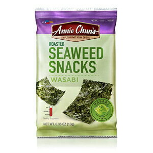 Annie Chun の焼き海藻スナック、わさび、0.35 オンス (12 個パック) Annie Chun's Roasted Seaweed Snacks, Wasabi, 0.35-ounce (Pack..