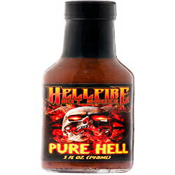 Hellfire Pure Hell Hot Sauce、7ペッパーブレンド、グルメ、数々の賞を受賞した、驚くほど辛くて風味豊かなソース、5オンス、 Hellfire Hot Sauce Hellfire Pure Hell Hot Sauce, 7 Pepper Blend, Gourmet, Multi Award-Winning, Amazingly Hot an