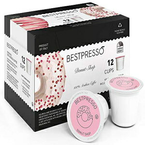 Bestpresso ҡɡʥĥå ߥǥ  󥰥륵 K å ݥåɡ96  (2.0 塼ꥰ ֥ȸߴ) 12 åפ 8 ѥå Bestpresso Coffee, Donut Shop Medium Roast Single Serve K-Cup Pods