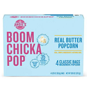Angie's BOOMCHICKAPOP ꥢХŻҥ󥸥ݥåץ3.29󥹤Υեåݥåץܥ4 Angie's BOOMCHICKAPOP Real Butter Microwave Popcorn, (4) 3.29 Ounce Fresh-Pop Bowls