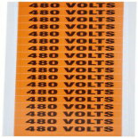 Morris Products 21374 電圧マーカー、480V レジェンド (カード 5 枚パック、カードごとに 18 個のマーカー付き) Morris Products 21374 Voltage Marker, 480V Legend (Pack of 5 Cards, with 18 Markers Per Card)