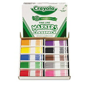 Crayola 􂦂NXpbN}[J[A׎A10FA\[gA200{/ Crayola Washable Classpack Markers, Fine Point, Ten Assorted Colors, 200/Box