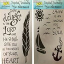 Crafter 039 s Workshop Set of 2 Bible Journaling Stencils – Hope Is An Chor（TCW2150）and Take Delight（TCW2157）9x6インチ-バンドル2アイテム The Crafter 039 s Workshop Set of 2 Bible Journaling Stencils – Hope Is An Anchor (TCW21