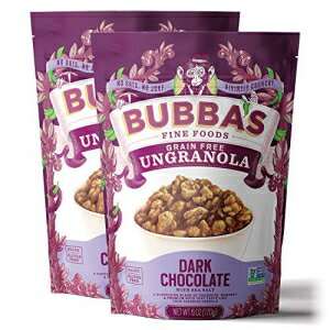 Bubba's Fine Foods パレオグラノーラ | ダークチョコレート シーソルト入り (2個入り) Bubba's Fine Foods Paleo Granola | Dark Chocolate with Sea Salt (Pack of 2)