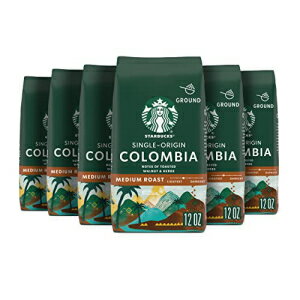 スターバックス グラウンド コーヒー - ミディアム ロースト コーヒー - コロンビア - 100% アラビカ - 6 袋 (各 12 オンス) Starbucks Ground Coffee—Medium Roast Coffee—Colombia—100% Arabica—6 bags (12 oz each)
