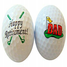 Westman Works Happy Retirement Dad Golf Ball Golfer Gift Pack, Set of 2