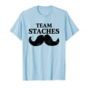 チームはチームのまつ毛を性別披露パーティー用のTシャツを刺します Gender Party Supply co. Team staches team lashes gender reveal t-shirt for party