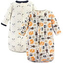 ハドソンベイビーユニセックスベイビーセーフスリープウェアラブル長袖寝袋、森の動物2パック、0〜3か月（3M） Hudson Baby Unisex Baby Safe Sleep Wearable Long-Sleeve Sleeping Bag, Forest Animals 2-Pack, 0-3 Months (3M)