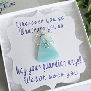 オーシャンブルーステンドグラスエンジェルラペルピン-女性用ブローチ-おばあちゃんへのギフト Shattered Hues Ocean Blue Stained Glass Angel Lapel Pin - Brooches For Women - Gifts For Grandma