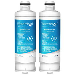 Waterdrop DA97-17376B 冷蔵庫用水フィルター、Samsung DA97-17376B、DA97-08006C、HAF-QIN、HAF-QIN/EXP に対応、2個パック Waterdrop DA97-17376B Refrigerator Water Filter, Compatible with Samsung DA97-17376B, DA97-08006C, HAF-QIN, HAF-QIN/EX