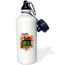 エプロンチリクックオフグラフィックの3dRoseクックマン-スポーツウォーターボトル、21オンス（wb_175615_1）、マルチカラー 3dRose Cook Man in Apron Chili Cookoff Graphic-Sports Water Bottle, 21oz (wb_175615_1), Multicolored