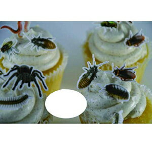 楽天Glomarket70x 食用ウェハースパイダー、バグカップケーキトッパー、プレカットされた面白いパーティーケーキデコレーション 70x Edible Wafer Spider, Bug Cupcake Topper, Pre-cut Funny Party Cake Decoration