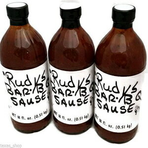 Rudy's Bar-BQ \[X 18 IX {g (3 pbN) (IWi) Rudy's Bar-B-Q Sause 18oz Bottle (Pack of 3) (Original)