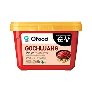 O'Food コチュジャン 韓国赤唐辛子ペーストソース、スパイシーで甘くておいしい韓国の伝統的な発酵調味料、100% 玄米、コーンシロップ不使用、中辛、1.1ポンド Chung Jung One O'Food Gochujang Korean Red Chili Pepper Paste Sauce, Spicy, Sweet an