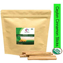 有機セイロンシナモンスティック（1.7オンス）（再封可能なポーチに梱包） Diyon's Organic Ceylon Cinnamon Sticks (1.7 oz) (packed in resealable pouch)