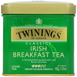 トワイニング オブ ロンドン ルース アイリッシュ ブレックファスト ティー、3.53 オンス缶 Twinings of London Loose Irish Breakfast Tea, 3.53 Ounce Tin