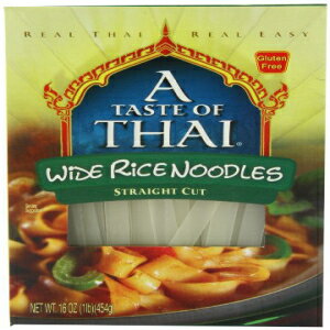 タイのワイドビーフンの味わい、16オンス箱（6個パック） A Taste of Thai Wide Rice Noodles, 16-Ounce Boxes (Pack of 6)