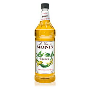 モナン フレーバーシロップ、バナナ、33.8 オンス ペットボトル (1 リットル) Monin Flavored Syrup, Banana, 33.8-Ounce Plastic Bottle (1 liter)