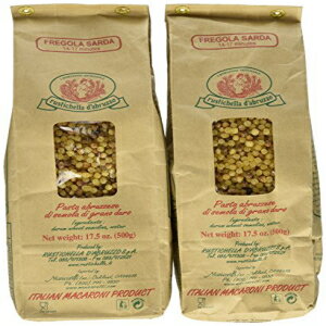 Rustichella d'Abruzzo デュラム小麦フレゴラ サルダ パスタ、17.6 オンス (2 個パック) Rustichella d'Abruzzo Durum Wheat Fregola Sarda Pasta, 17.6 Ounce (Pack of 2)
