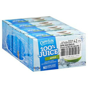 カプリサン 100 ジュース ナチュラルフレーバー 100 アップルジュース (40 ct パック 10 パウチ 4 箱) Capri Sun 100 Juice Naturally Flavored 100 Apple Juice (40 ct Pack, 4 Boxes of 10 Pouches)