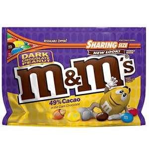 M&M'S ピーナッツ ダーク チョコレート キャンディ シェアリング サイズ 10.1 オンス バッグ M&M'S Peanut Dark Chocolate Candy Sharing Size 10.1-Ounce Bag