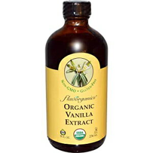 Flavorganics オーガニック エキス ピュア バニラ 8 オンス ボトル Flavorganics organic Extract, Pure Vanilla, 8-Ounce Bottle