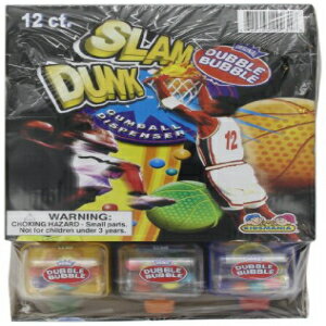 Kidsmania Slam Dunk Dubble Bubble ガムボール ディスペンサー、0.42 オンスのキャンディー入りディスペンサー (12 個パック) Kidsmania Slam Dunk Dubble Bubble Gumball Dispenser, 0.42-Ounce Candy-Filled Dispensers (Pack of 12)