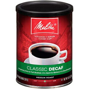 メリタ クラシック デカフェコーヒー、ミディアムロースト、極細挽き、10.5 オンス缶 (4 個パック) Melitta Classic Decaf Coffee, Medium Roast, Extra Fine Grind, 10.5 Ounce Can (Pack of 4)