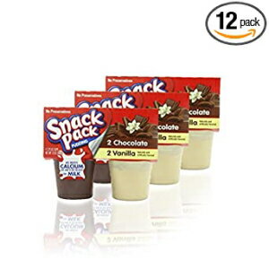 ϥ-ʥåѥåץǥ󥰡3.25󥹡12åץХ饨ƥѥå6Х˥顢6祳졼ȡ ICEMANS THUNDER Hunts- Snack Pack Pudding, 3.25 oz, 12 Cups Variety Pack 6 Vanilla, 6 Chocolate.