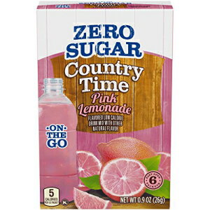 楽天GlomarketCountry Time ゼロシュガー ピンク レモネード 天然風味の粉末ドリンク ミックス （72 ct パック、持ち運び用パケット 6 個入り 12 箱） Country Time Zero Sugar Pink Lemonade Naturally Flavored Powdered Drink Mix （72 ct Pack, 12 Boxe
