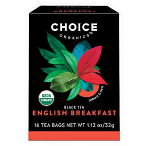 Choice Organic Teas紅茶、イングリッシュブレックファースト、16カウント、6パック Choice Organics – Organic English Breakfast Tea (6 Pack) – Organic Black Tea – 96 Tea Bags