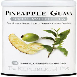 50 Count (Pack of 1), Pineapple Guava, The Republic of Tea, Pineapple Guava White Tea, 50-Count