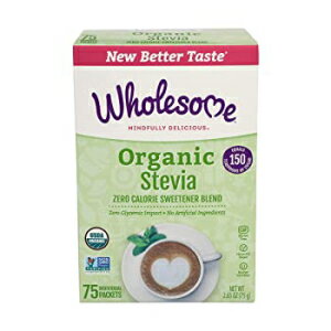 Wholesome Sweeteners Wholesome Organic Stevia, Zero Calorie Sweetener Blend, Non GMO & Gluten Free, 1 g (Pack of 75)