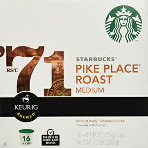 ХåѥΥץ쥤Kcups-ߥǥȡ0.44󥹡16å Starbucks Pike's Place Kcups-Medium Roast, 0.44 oz, 16 ct