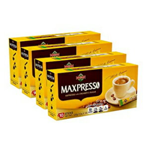 0.42オンス (40本パック)、Maxpressoインスタントコーヒー、エスプレッソ、スティック10本(4本パック)、韓国インスタントコーヒーミックス 0.42 Ounce (Pack of 40), Maxpresso Instant Coffee, Espresso, 10 Sticks (Pack of 4), Korean Insta
