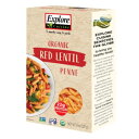 EXPLORE CUISINE オーガニック赤レンズ豆ペンネ - 高タンパク質、グルテンフリーパスタ、簡単に作る - USDA認定オーガニック、ビーガン、コーシャー、非遺伝子組み換え - 合計24食分、8オンス（6個パック） EXPLORE CUISINE Organic Red Lentil Penne - High