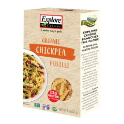 Explore Cuisine Organic Chickpea Fusilli - 8 oz, Pack of 6 - Easy-to-Make Pasta - High in Plant-Based Protein - Non-GMO, Gluten Free, Vegan, Kosher - 24 Total Servings