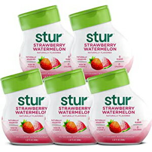 楽天GlomarketStrawberry Watermelon, Stur Liquid Water Enhancer | Strawberry Watermelon | Sweetened with Stevia | High in Vitamin C & Antioxidants | Sugar Free | Zero Calories | Keto | Vegan | 5 Bottles, Makes 120 Drinks