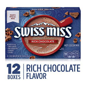 スイス ミス インダルジェント コレクション リッチ チョコレート フレーバー ホットココア ミックス、8 カウント 10.64 オンス (12個入り) Swiss Miss Indulgent Collection Rich Chocolate Flavor Hot Cocoa Mix, 8-Count 10.64 oz. (Pack